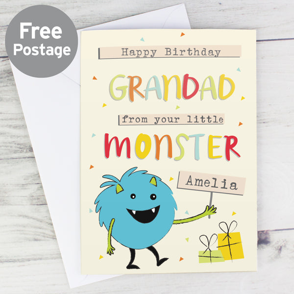 Buy Personalised Little Monster Card at www.giftsfinder.co.uk