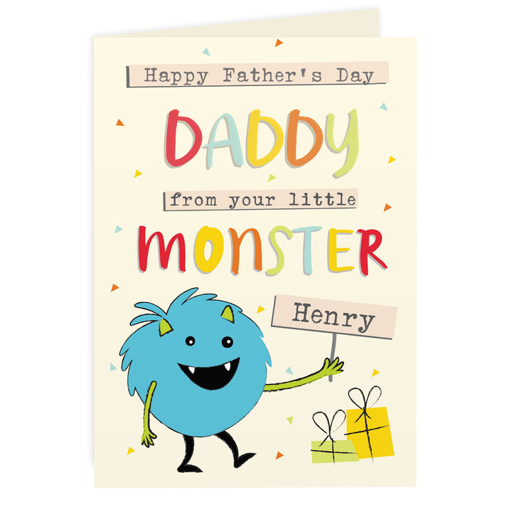 Buy Personalised Little Monster Card at www.giftsfinder.co.uk