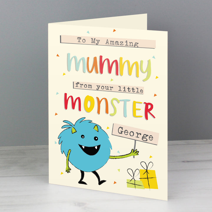 Buy Personalised Little Monster Card at www.giftsfinder.co.uk