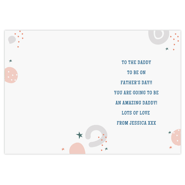 Personalised From The Bump Father's Day Card - part of the Gifts Finder Personalised Father's Day Gifts collection