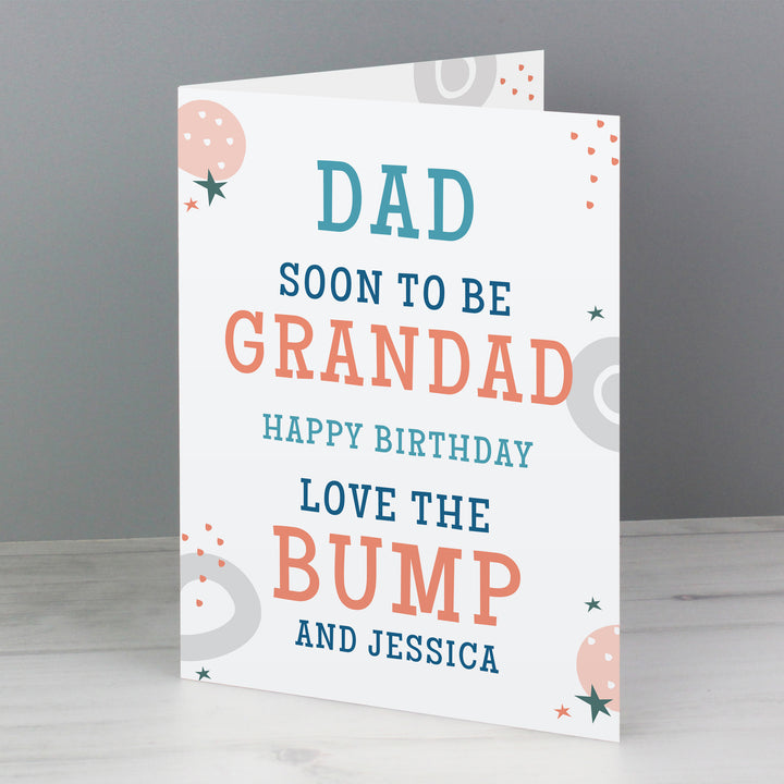 Personalised From The Bump Father's Day Card - part of the Gifts Finder Personalised Father's Day Gifts collection