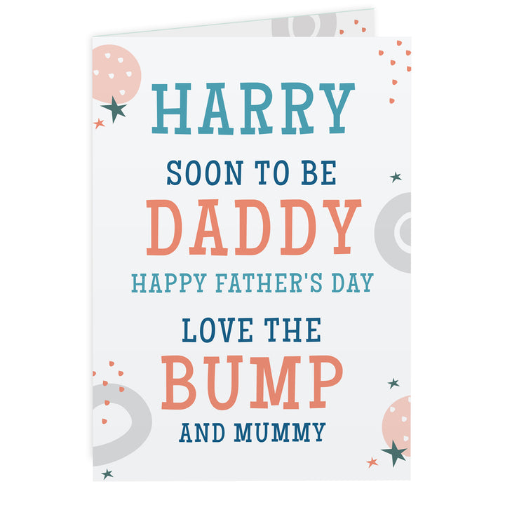 Personalised From The Bump Father's Day Card - part of the Gifts Finder Personalised Father's Day Gifts collection