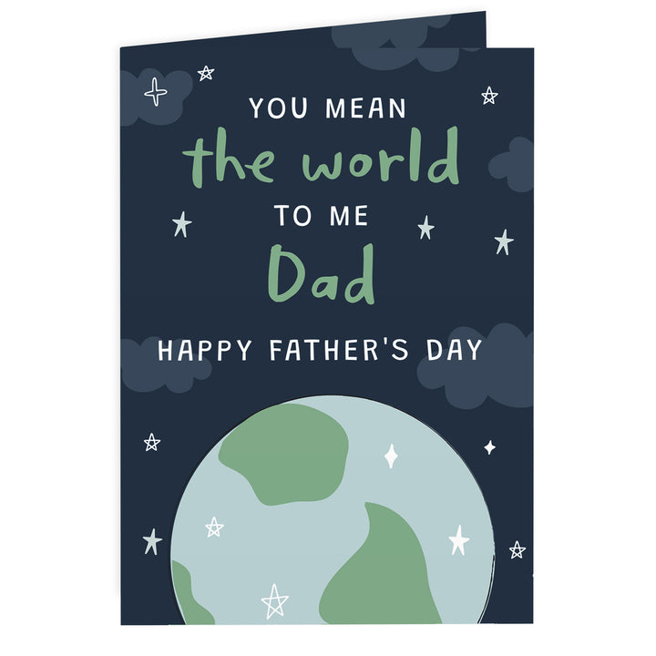 Buy Personalised You Mean The World To Me Card at www.giftsfinder.co.uk