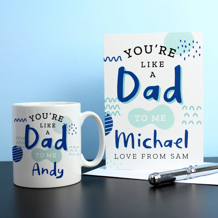 Buy Personalised Like A Dad To Me Card at www.giftsfinder.co.uk