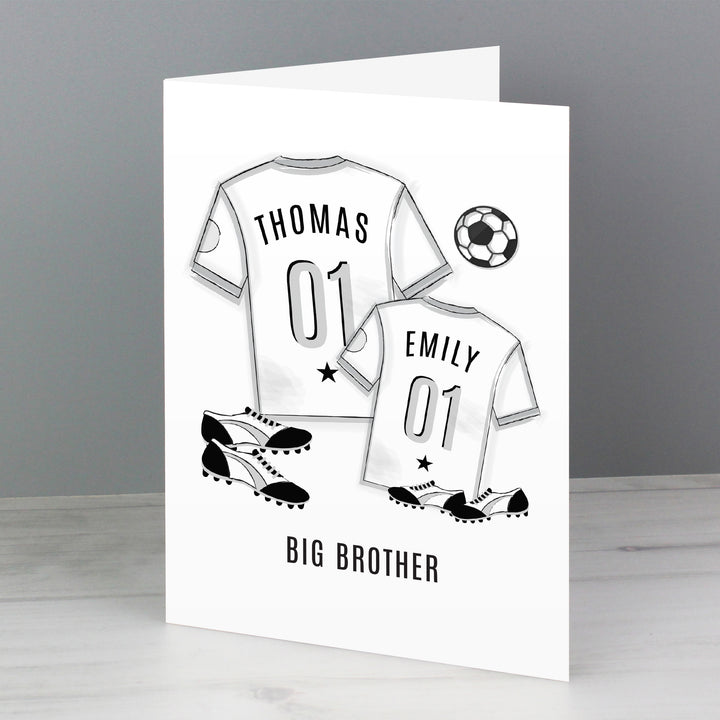 Buy Personalised Football Mini Me Card at www.giftsfinder.co.uk