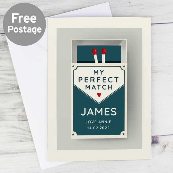 Personalised The Perfect Match Card - part of the Personalised Cards collection