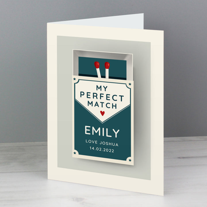 Personalised The Perfect Match Card in gift category Personalised Cards