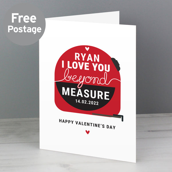 Buy Personalised Beyond Measures Card available now at www.giftsfinder.co.uk