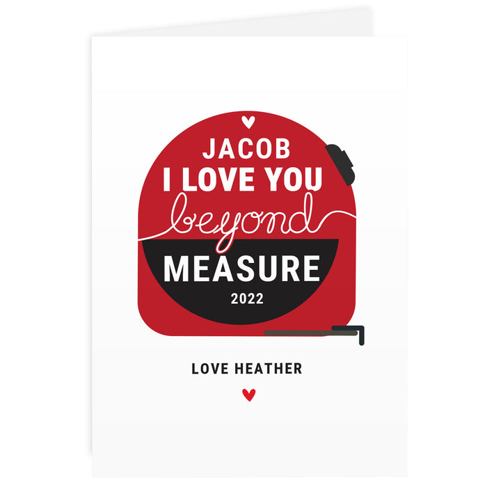 Personalised Beyond Measures Card - part of the Gifts Finder Personalised Cards collection