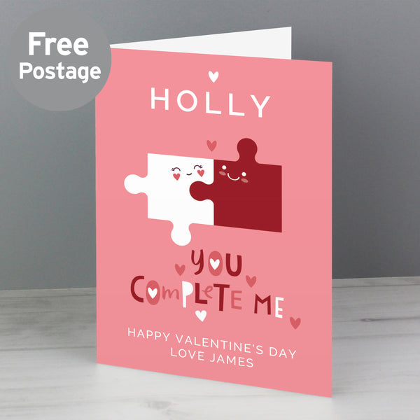 Personalised You Complete Me Card - part of the Personalised Cards collection