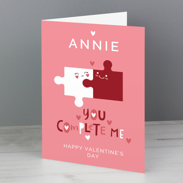 Personalised You Complete Me Card in gift category Personalised Cards