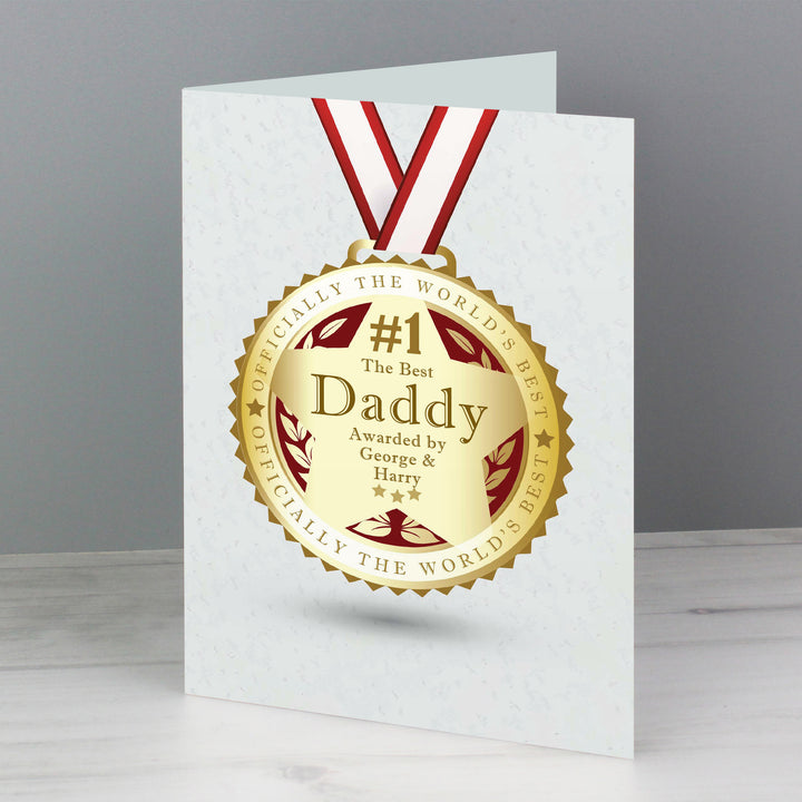 Personalised Number 1 Medal Card - part of the Gifts Finder Personalised Cards collection