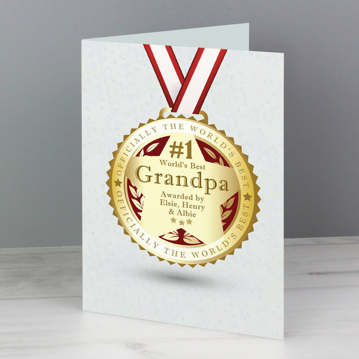 Personalised Number 1 Medal Card - part of the Gifts Finder Personalised Cards collection