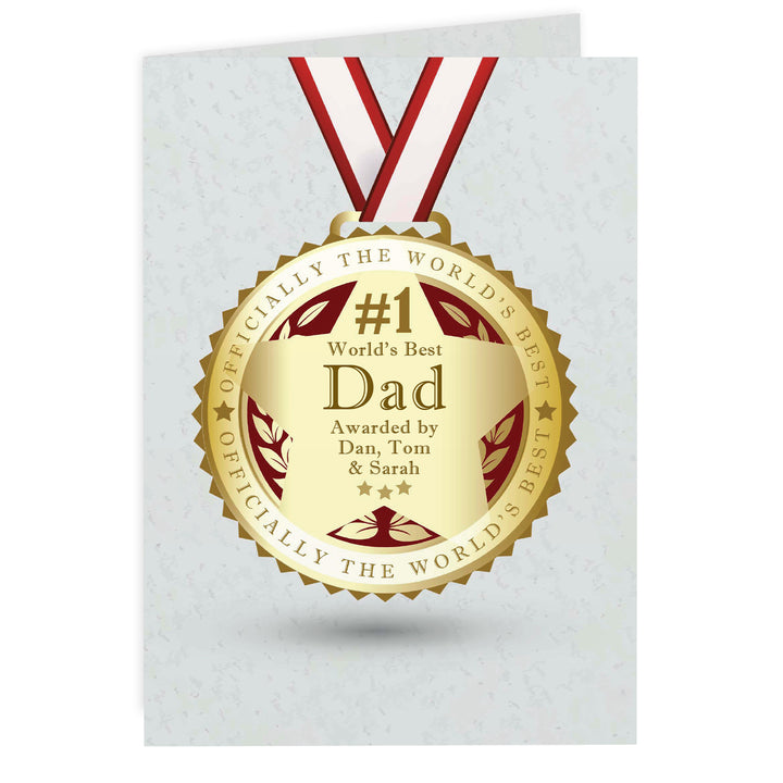 Personalised Number 1 Medal Card - part of the Gifts Finder Personalised Cards collection