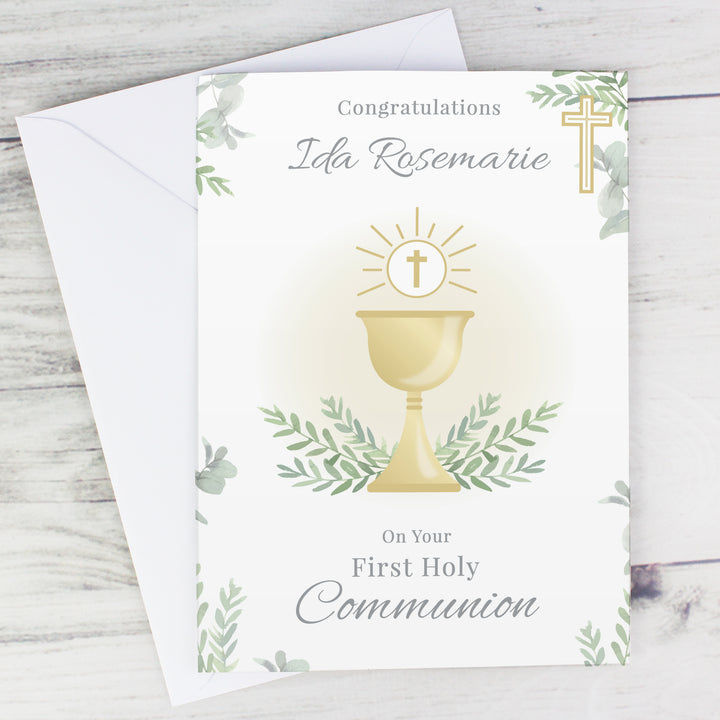 Personalised First Holy Communion Card - part of the Gifts Finder Personalised First Holy Communion Gifts collection