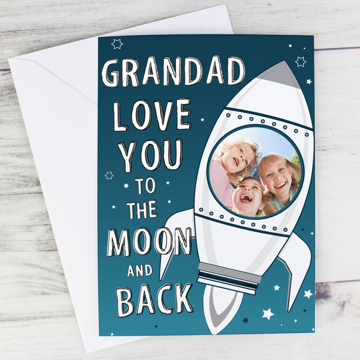 Buy Personalised Moon & Back Photo Upload Card - Father's Day gift available now at www.giftsfinder.co.uk