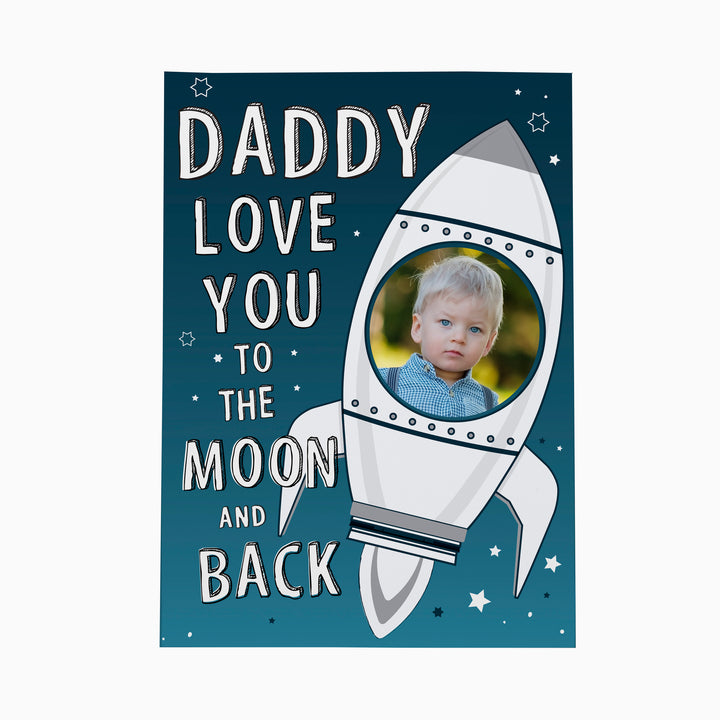 Buy Personalised Moon & Back Photo Upload Card - Father's Day gift available now at www.giftsfinder.co.uk