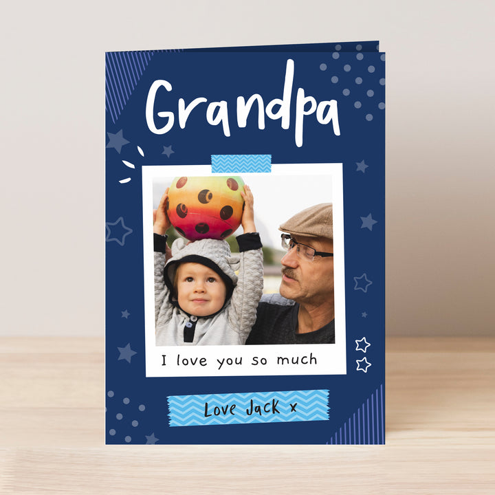 Buy Personalised Polaroid Photo Upload Card - Father's Day gift at www.giftsfinder.co.uk