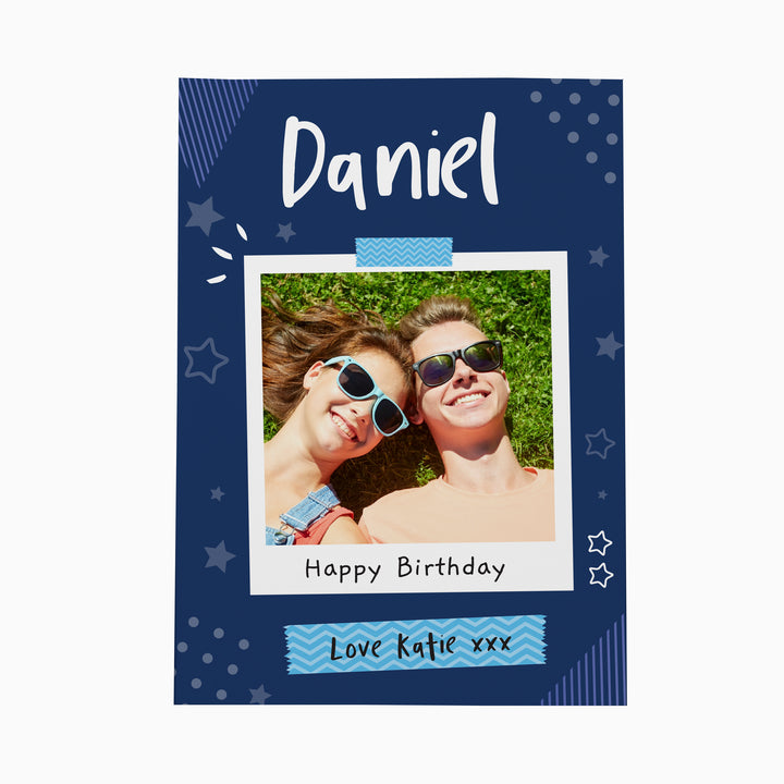 Buy Personalised Polaroid Photo Upload Card - Father's Day gift at www.giftsfinder.co.uk