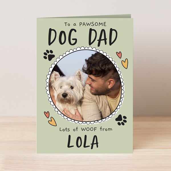 Buy Personalised From the Dog Photo Upload Card - Father's Day gift available now at www.giftsfinder.co.uk