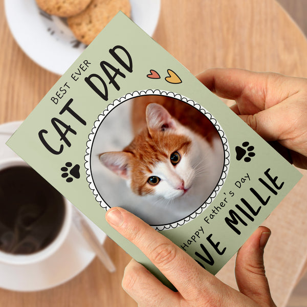 Buy Personalised From the Cat Photo Upload Card - Father's Day gift available now at www.giftsfinder.co.uk