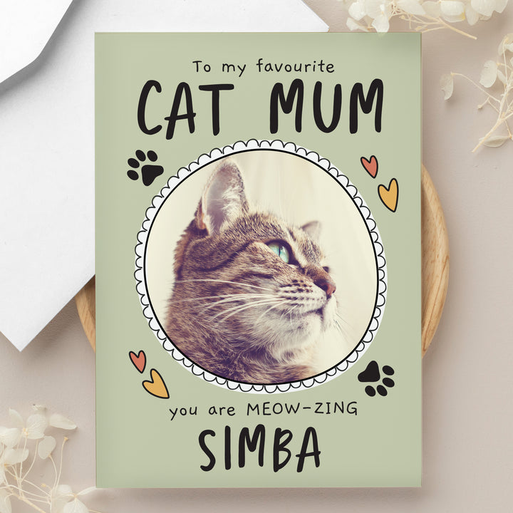 Buy Personalised From the Cat Photo Upload Card - Father's Day gift available now at www.giftsfinder.co.uk