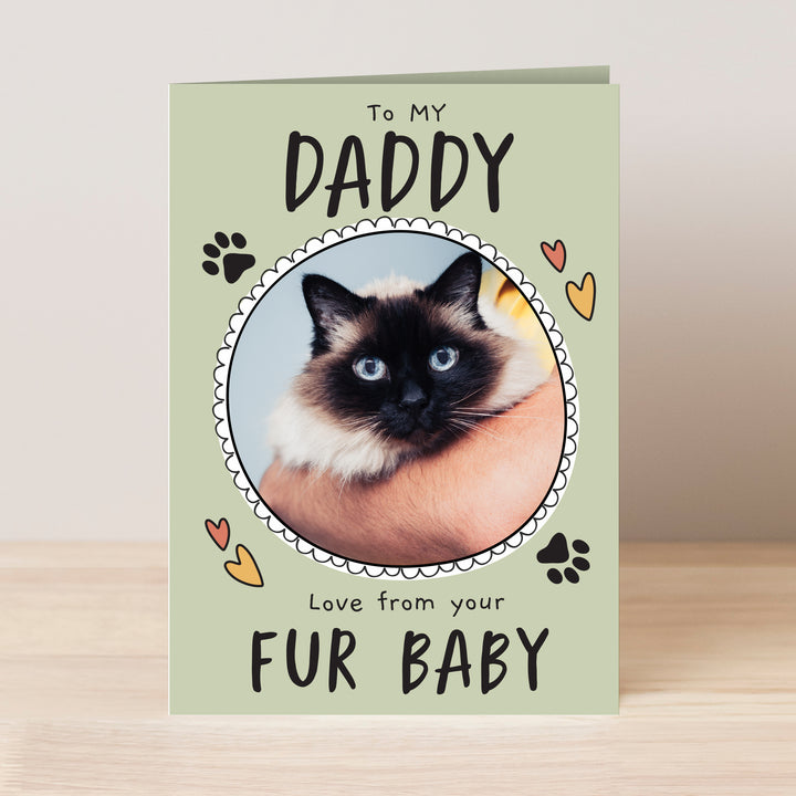 Buy Personalised From the Cat Photo Upload Card - Father's Day gift available now at www.giftsfinder.co.uk