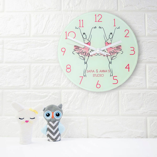 Graceful Ballet Dancer Personalised Wall Clock (Personalised Clocks) available to buy now at www.giftsfinder.co.uk