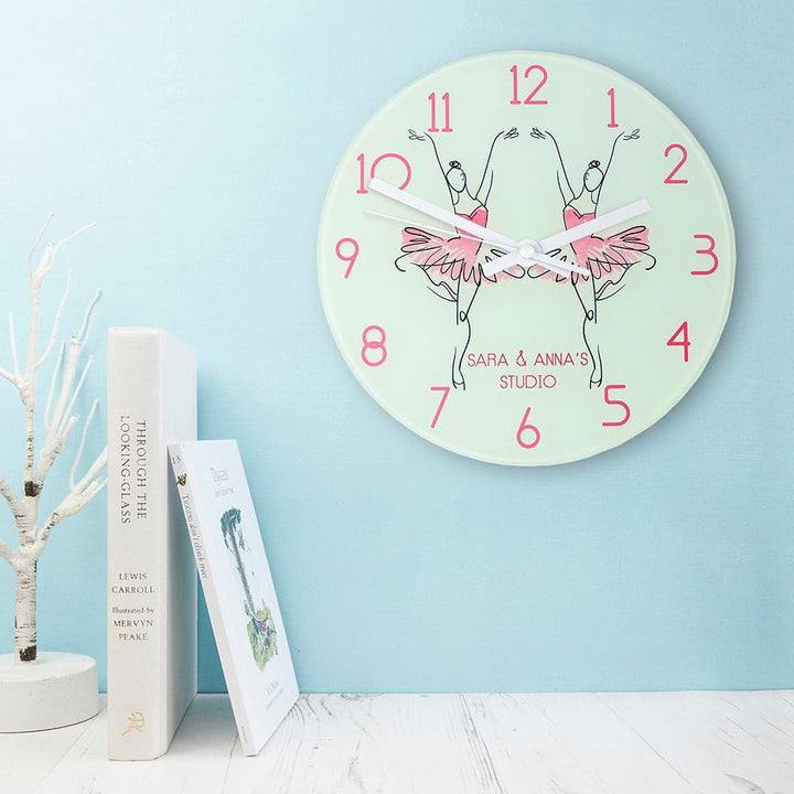 Graceful Ballet Dancer Personalised Wall Clock in gift category 