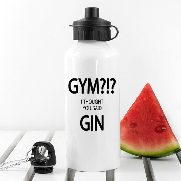 Gym!? I Thought You Said Gin Personalised Water Bottle (Personalised Water Bottles) available to buy now at www.giftsfinder.co.uk