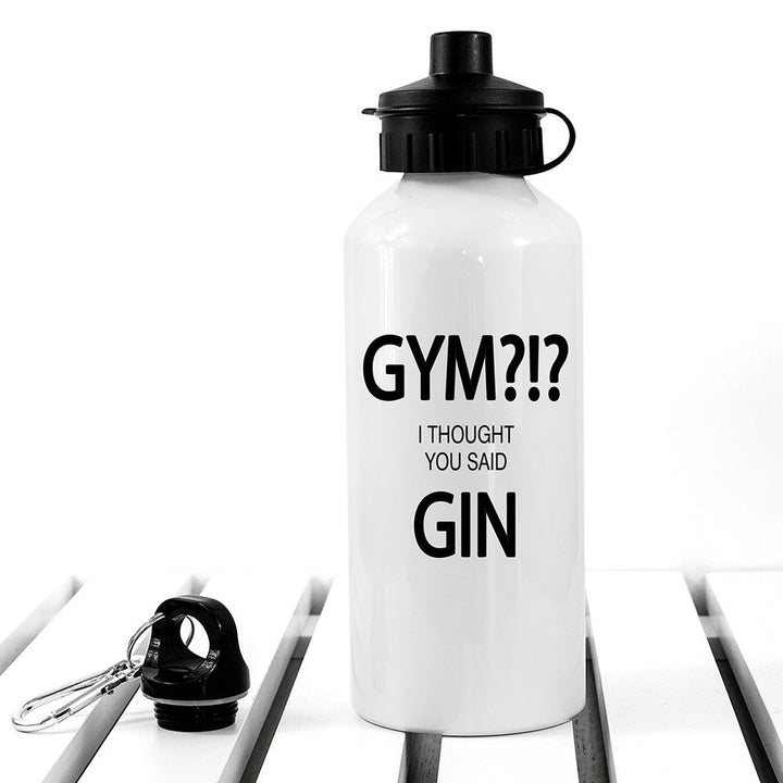 Gym!? I Thought You Said Gin Personalised Water Bottle () available to buy now at www.giftsfinder.co.uk