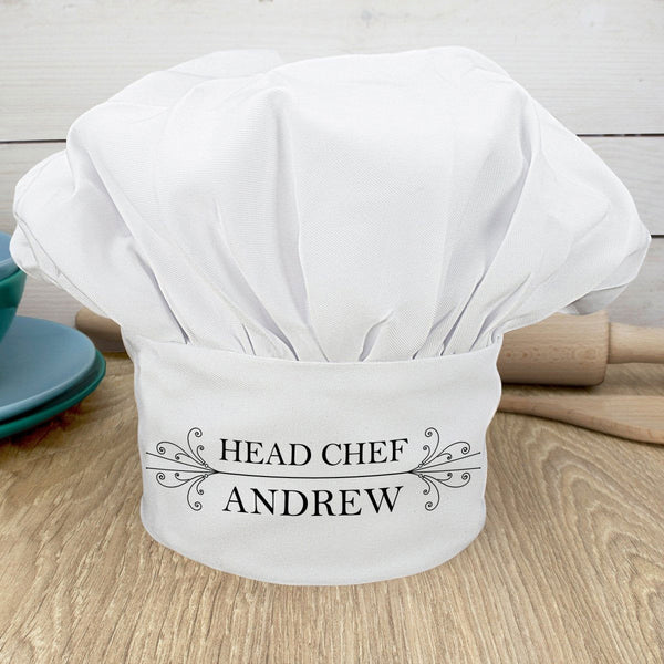 Head Chef's Hat (Personalised Chef Hats) available to buy now at www.giftsfinder.co.uk