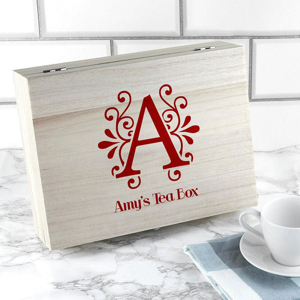 Initial Tea Box (Personalised Tea Boxes) available to buy now at www.giftsfinder.co.uk