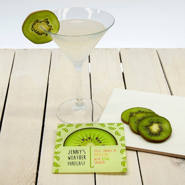 It's Raining Cocktails! Square Glass Coaster (Personalised Coasters) available to buy now at www.giftsfinder.co.uk