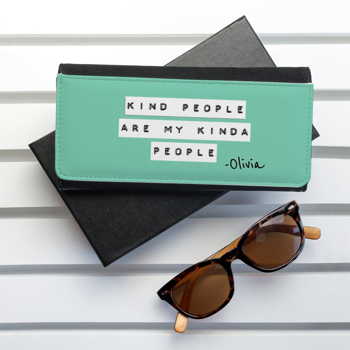 Buy Kind People (Green) Black Wallet available now at www.giftsfinder.co.uk