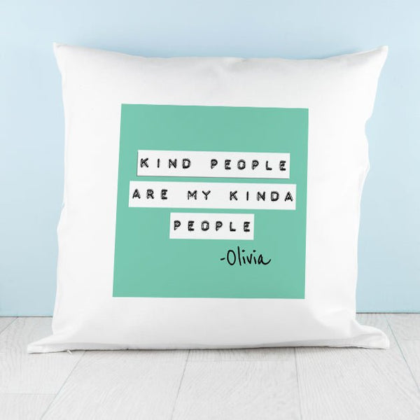 Buy Kind People (Green) Cushion Cover available now at www.giftsfinder.co.uk