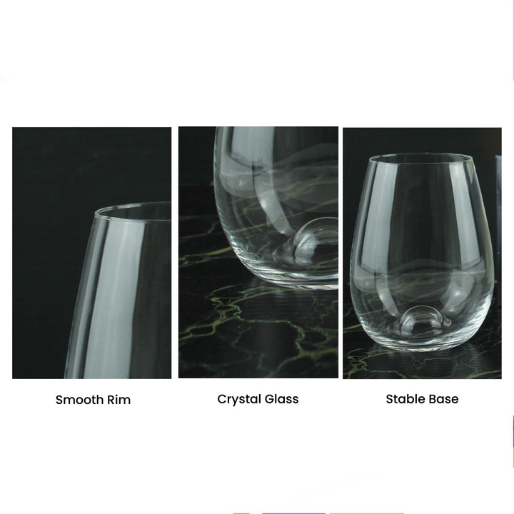 Engraved Stemless Wine Solutions Bordeaux Glass 15oz With Gift Box - part of the Gifts Finder  collection