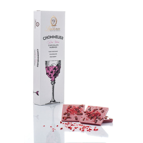 Laurence Pomegranate & Strawberry Rosé Wine Chocolate Pairings available to buy at www.giftsfinder.co.uk