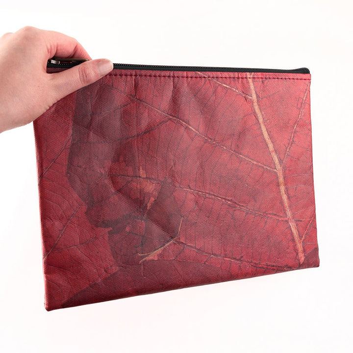 Buy Leaf Leather Clutch Bag - Large available now at www.giftsfinder.co.uk