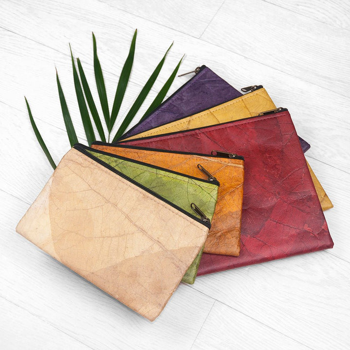 Buy Leaf Leather Clutch Bag - Large available now at www.giftsfinder.co.uk