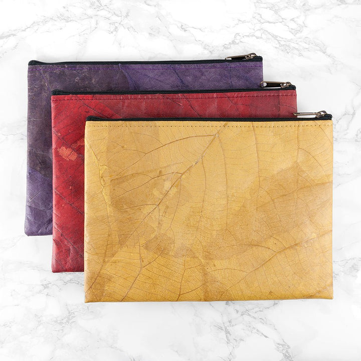 Buy Leaf Leather Clutch Bag - Large available now at www.giftsfinder.co.uk