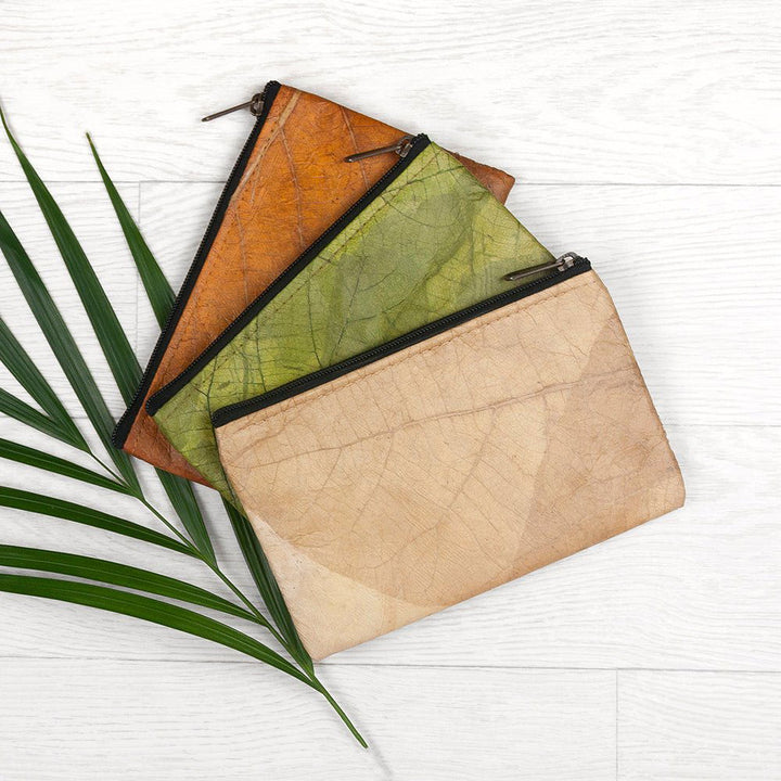 Buy Leaf Leather Clutch Bag - Small available now at www.giftsfinder.co.uk