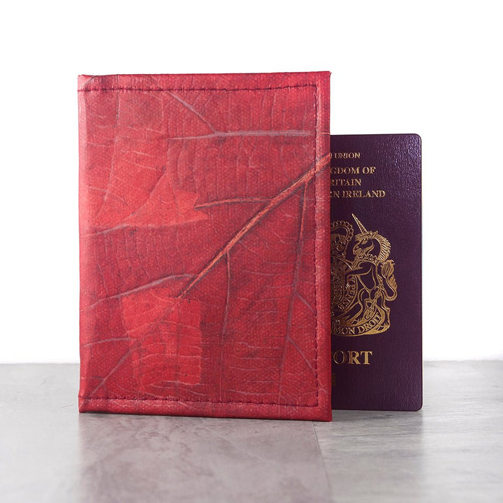 Buy Leaf Leather Passport Cover available now at www.giftsfinder.co.uk