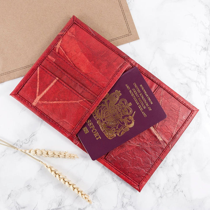 Buy Leaf Leather Passport Cover available now at www.giftsfinder.co.uk