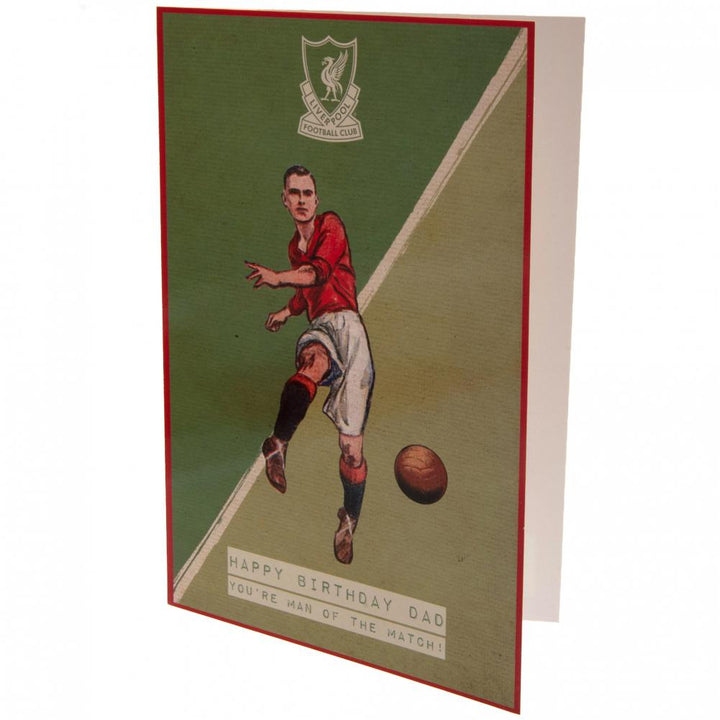 Liverpool Fc Birthday Card Dad Retro available to buy at www.giftsfinder.co.uk