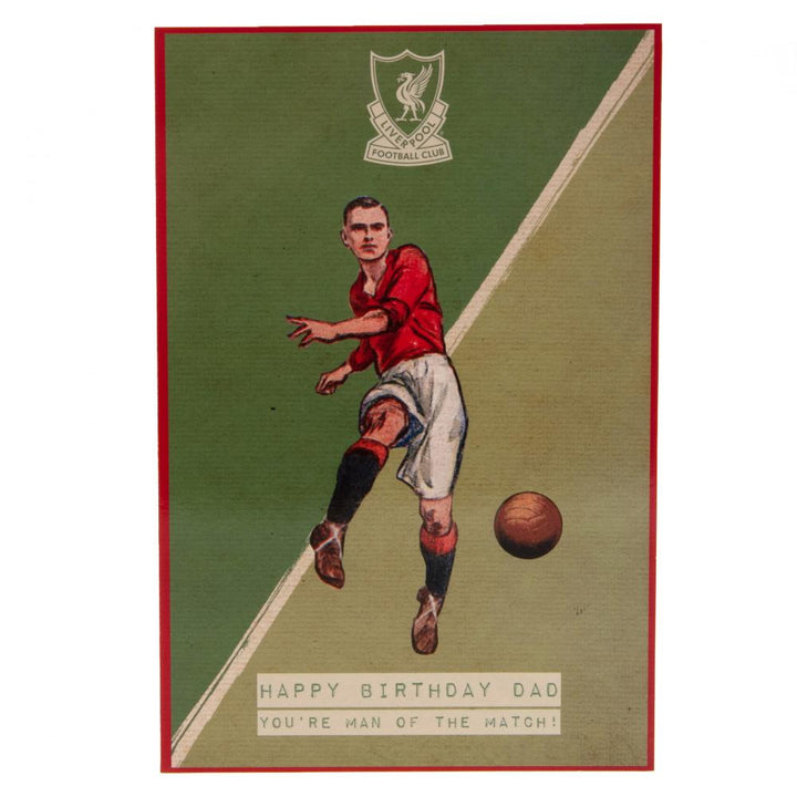 Liverpool Fc Birthday Card Dad Retro available to buy at www.giftsfinder.co.uk