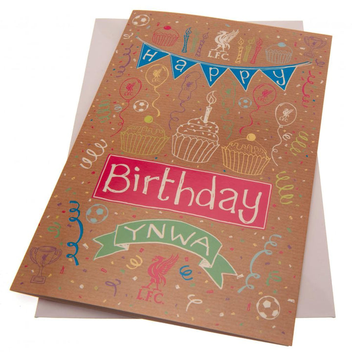 Liverpool Fc Birthday Card Girl available to buy at www.giftsfinder.co.uk