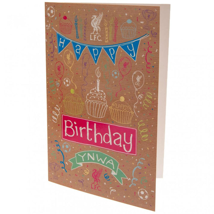 Liverpool Fc Birthday Card Girl available to buy at www.giftsfinder.co.uk