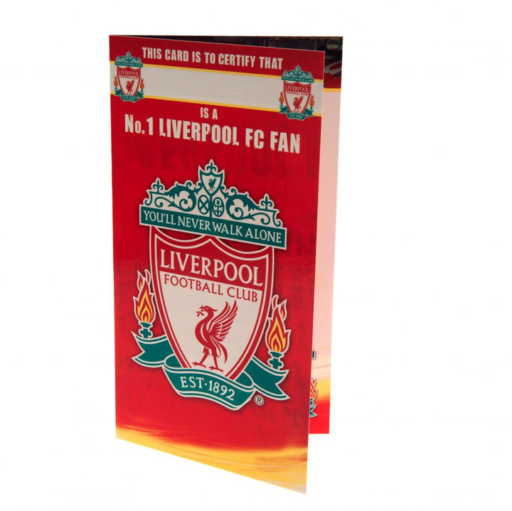 Liverpool Fc Birthday Card No 1 Fan available to buy at www.giftsfinder.co.uk