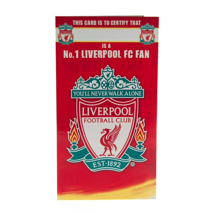 Liverpool Fc Birthday Card No 1 Fan available to buy at www.giftsfinder.co.uk